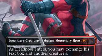 deadpool the trading card mtg Commander Deck EDH Deck Deadpool, 100 Magic Cards Moonveil Games Sacrifice this creature Secret Lair x Marvel's Deadpool