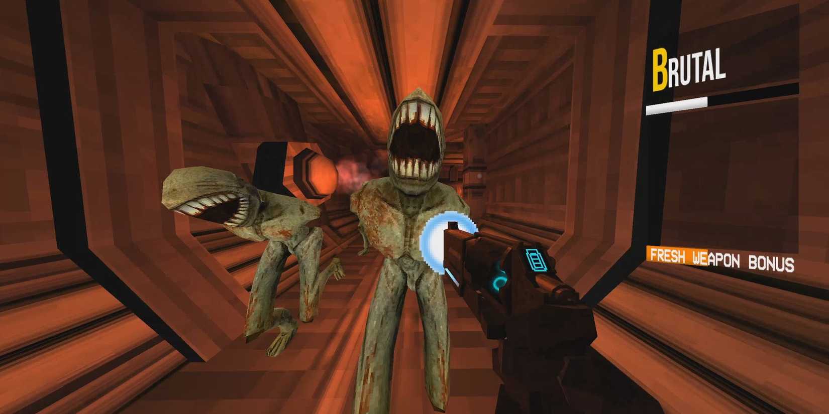 Shooting demons in Ultrakill