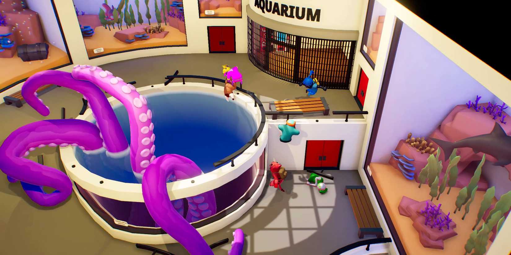 Aquarium stage in Gang Beasts