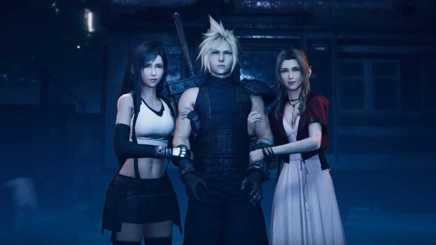 Aerith Cloud Tifa Final Fantasy 7 Remake Scene