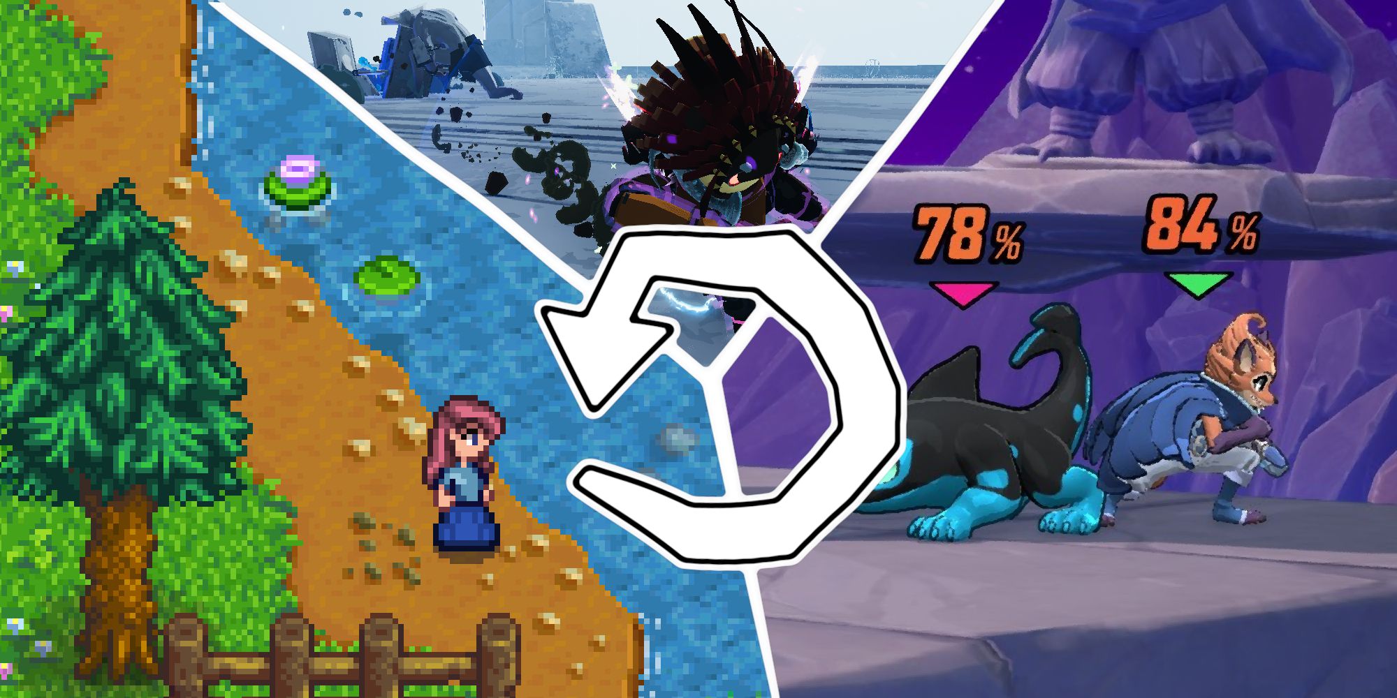 Juegos independientes con miniatura de rejugabilidad infinita, características de Stardew Valley, Risk of Rain 2 y Rivals of Aether 2.