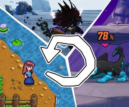 Indie Games With Infinite Replayability Thumbnail, Featurign Stardew Valley, Risk of Rain 2, and Rivals of Aether 2.