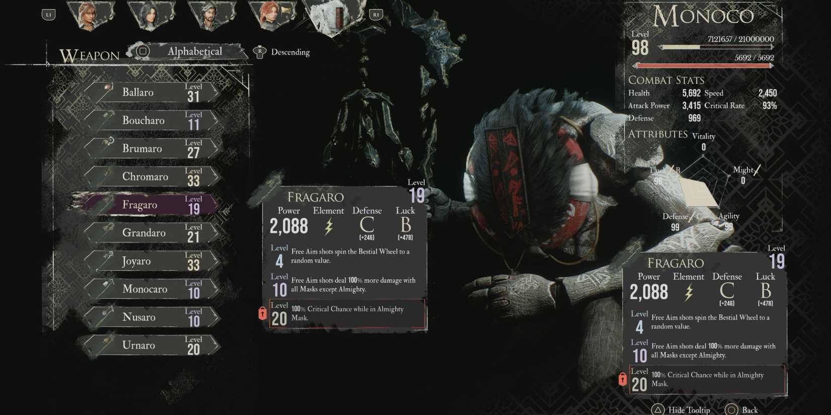 Picto Fun Clair Obscur: Expedition 33: Best Weapons For Monoco