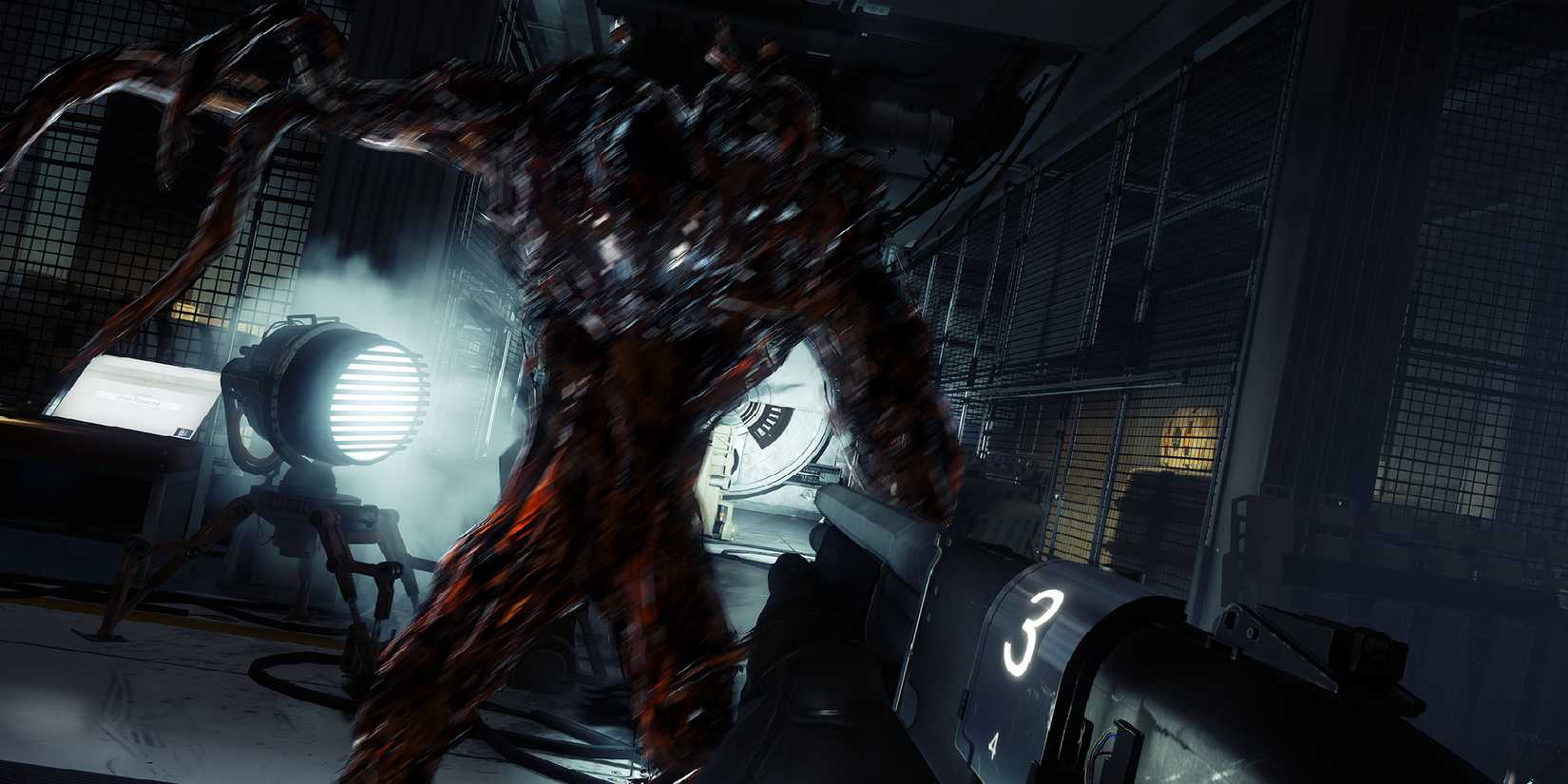 Prey Alien threatening the player
