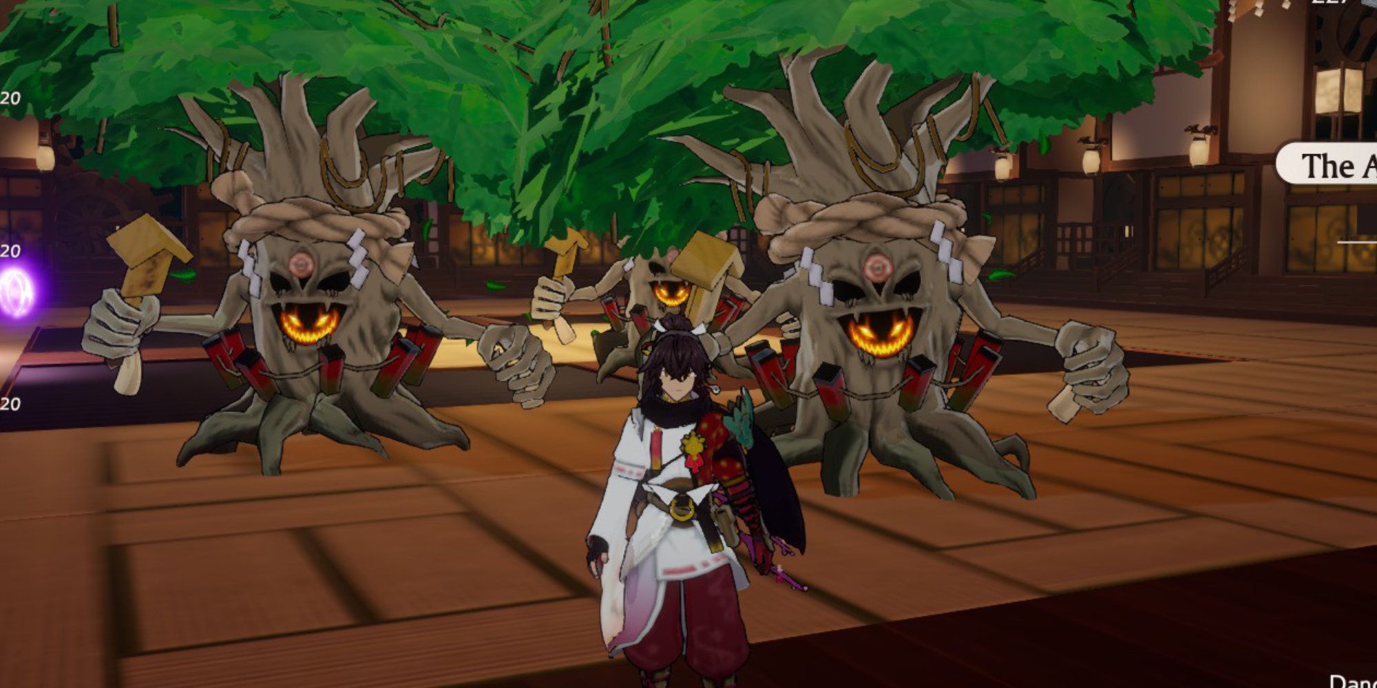 A party of three Cursed Trees in Rune Factory: Guardians of Azuma.