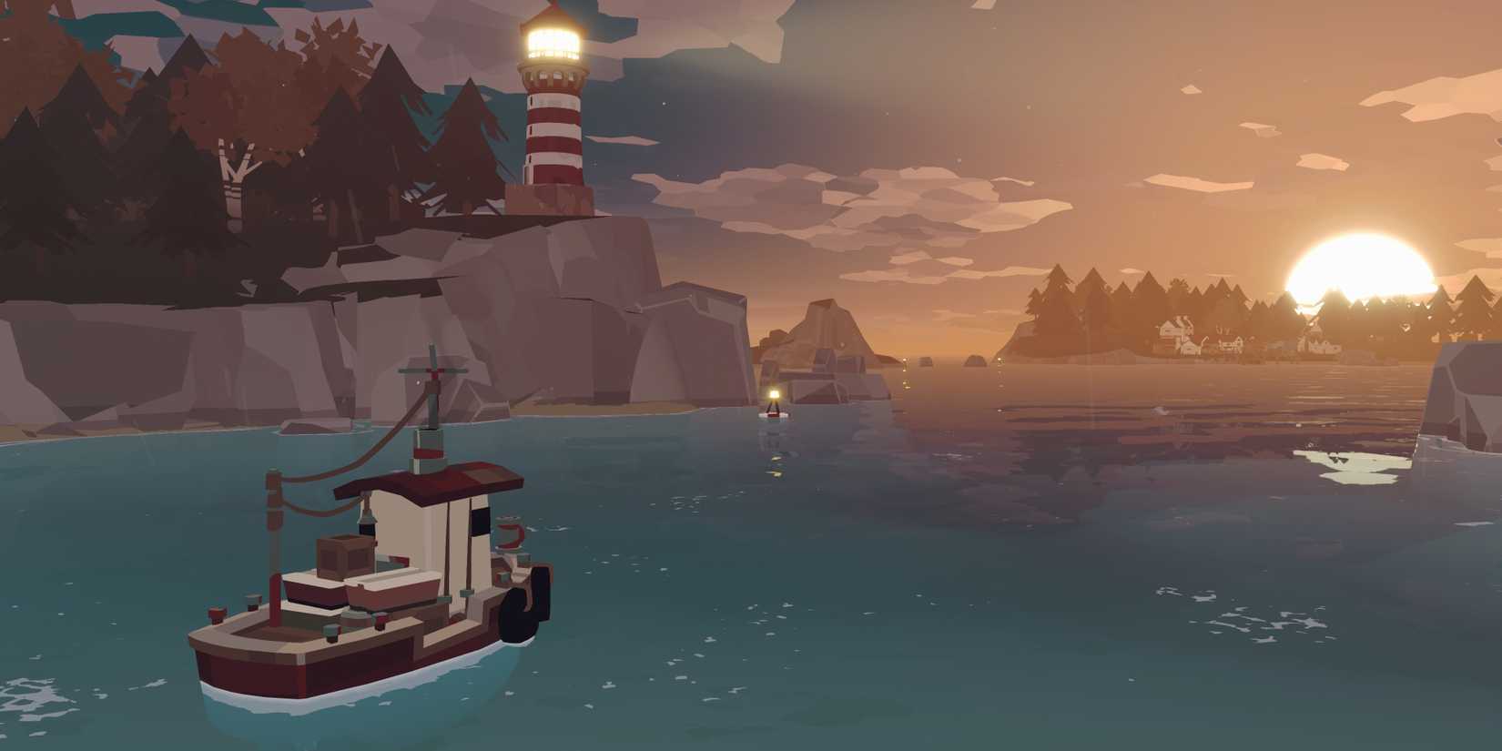 Out on the water in Dredge