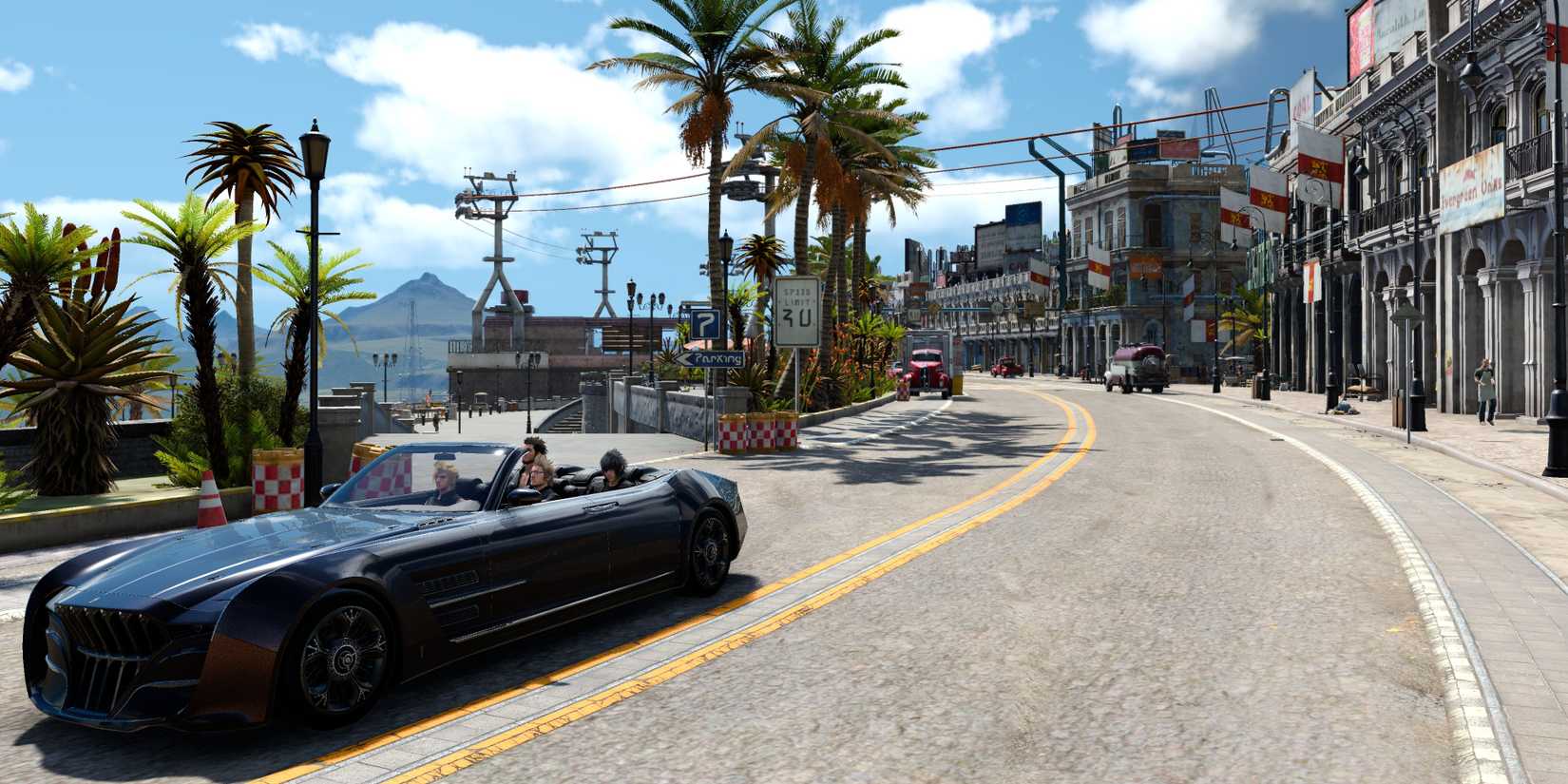 Driving in the Regalia in Final Fantasy XV