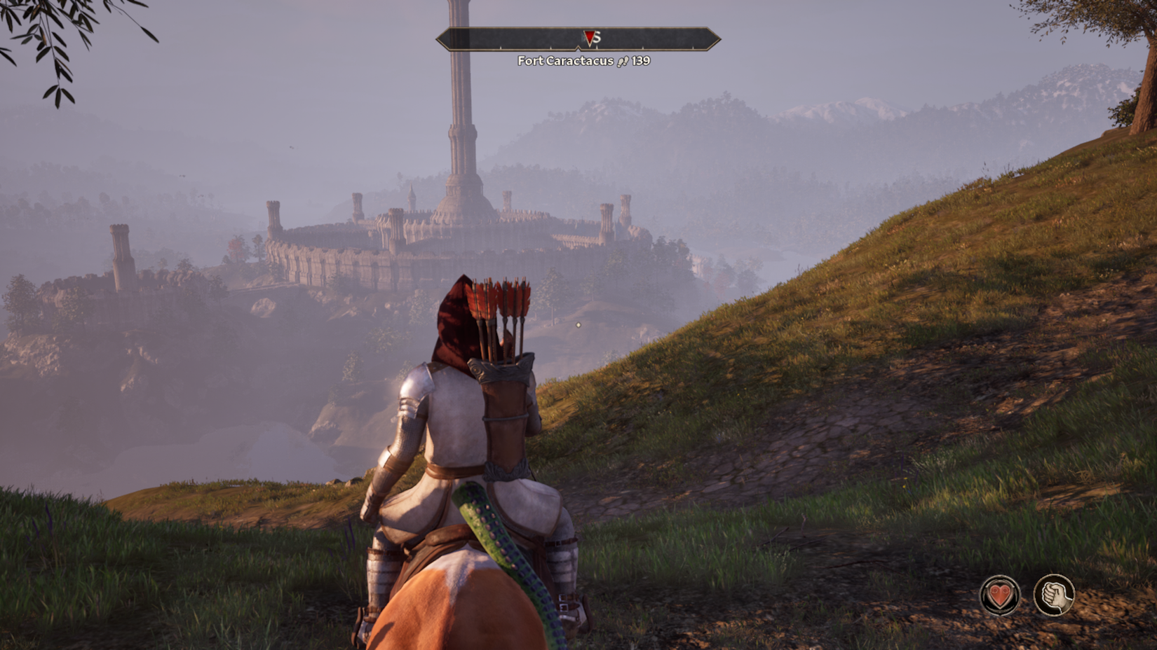 The Imperial City sits in the distance in Oblivion Remastered.