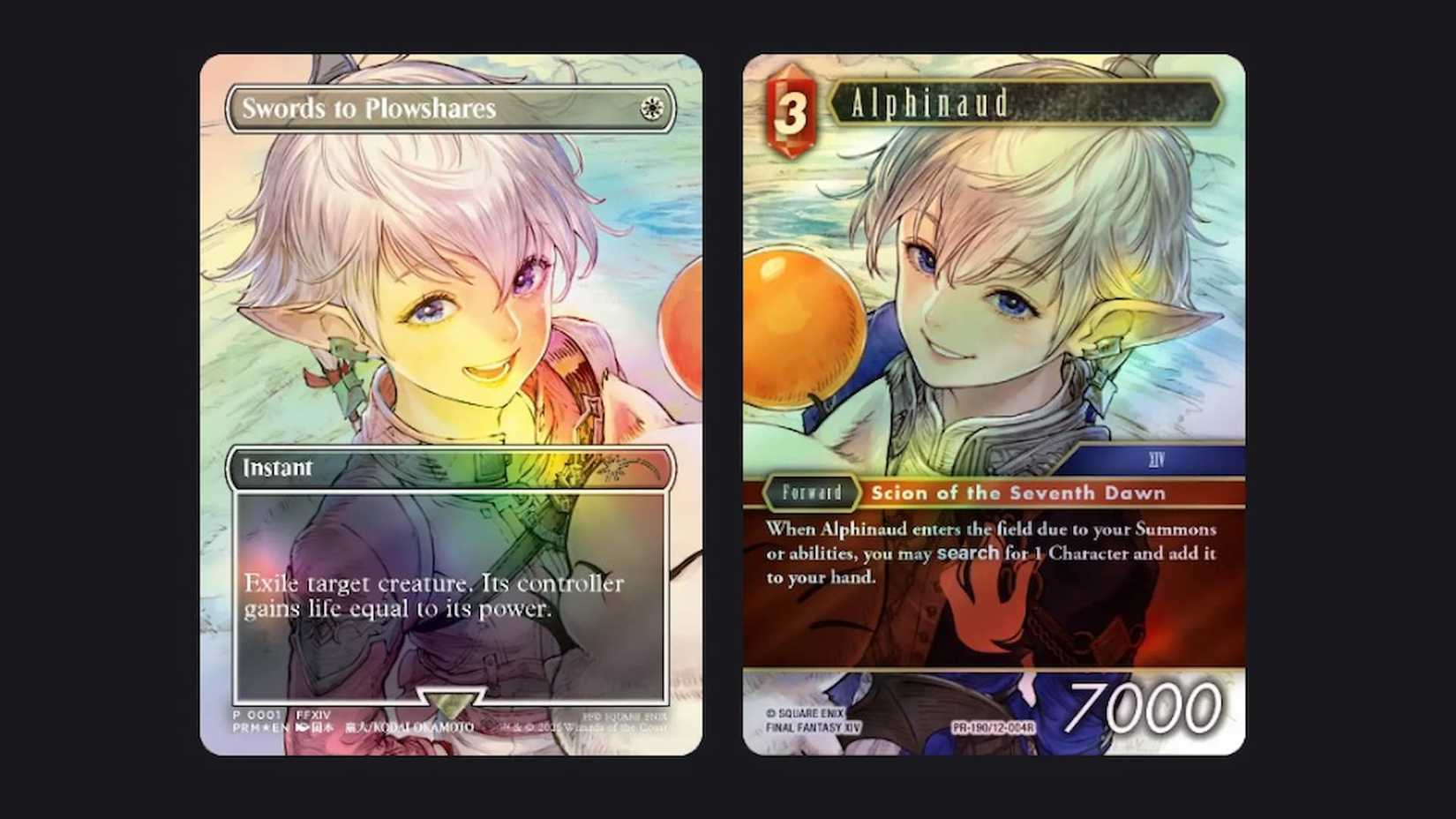 Alphinaud and Alisaie Final Fantasy MTG TCG crossover