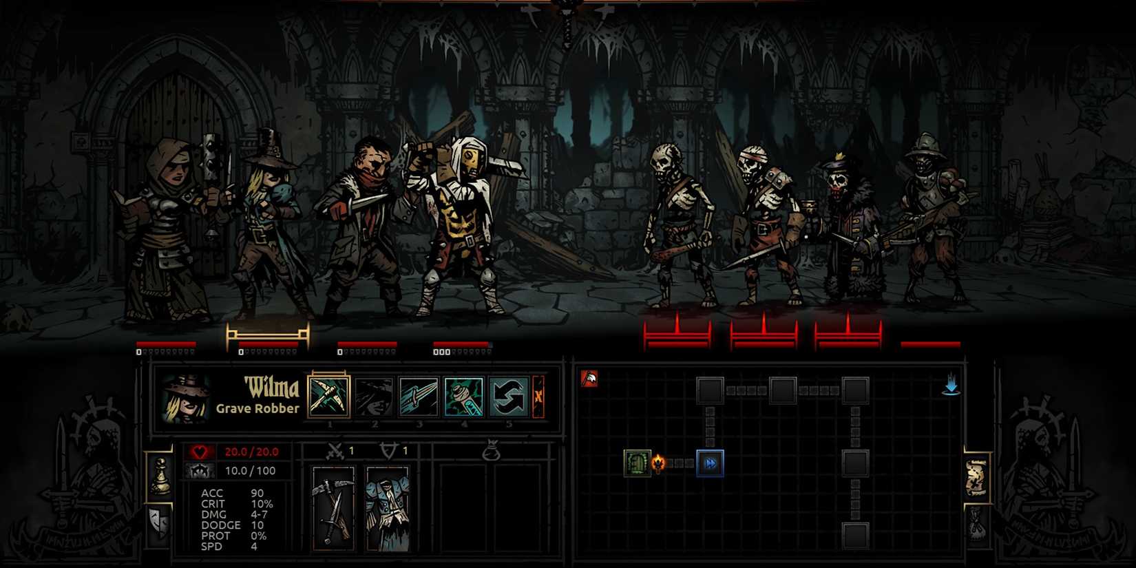 Best Cosmic Horror Games Darkest Dungeon Turn-Based Combat