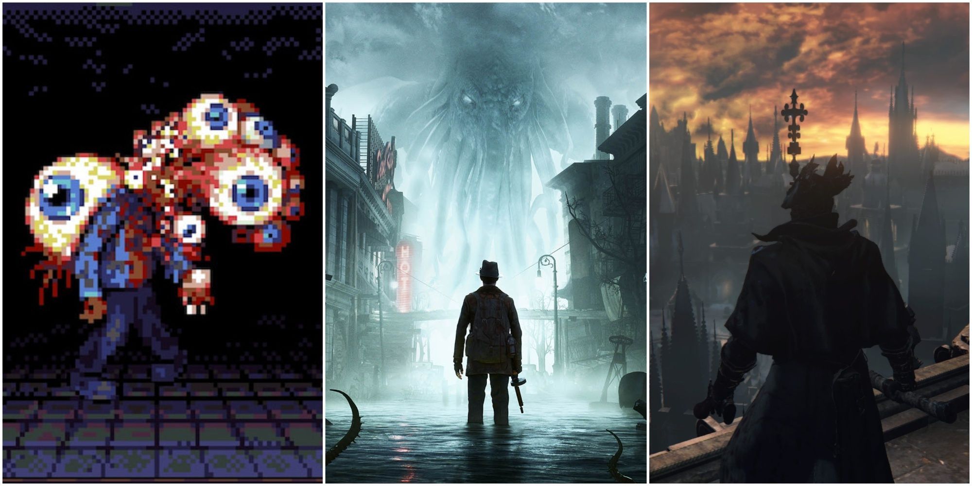 Best Cosmic Horror Games List Look Outside The Sinking City Bloodborne