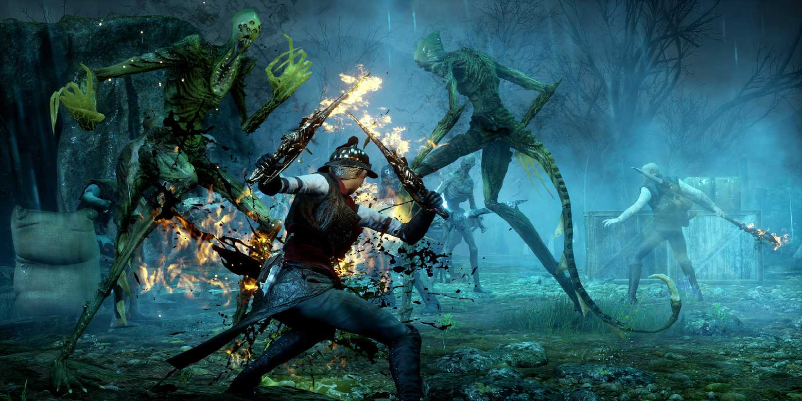 Dragon Age Inquisition Inquisitor fighting enemies