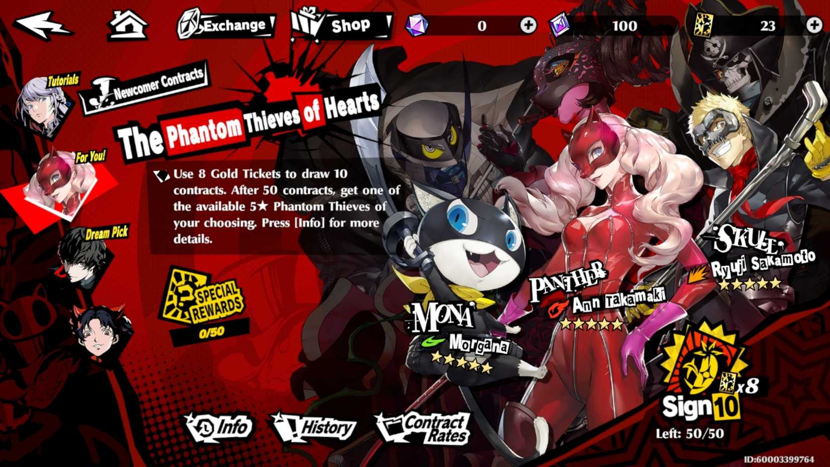 Persona5: The Phantom X: Reroll Guide