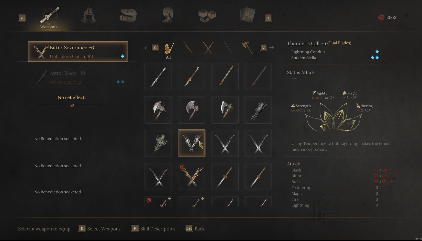 Wuchang early dual blades