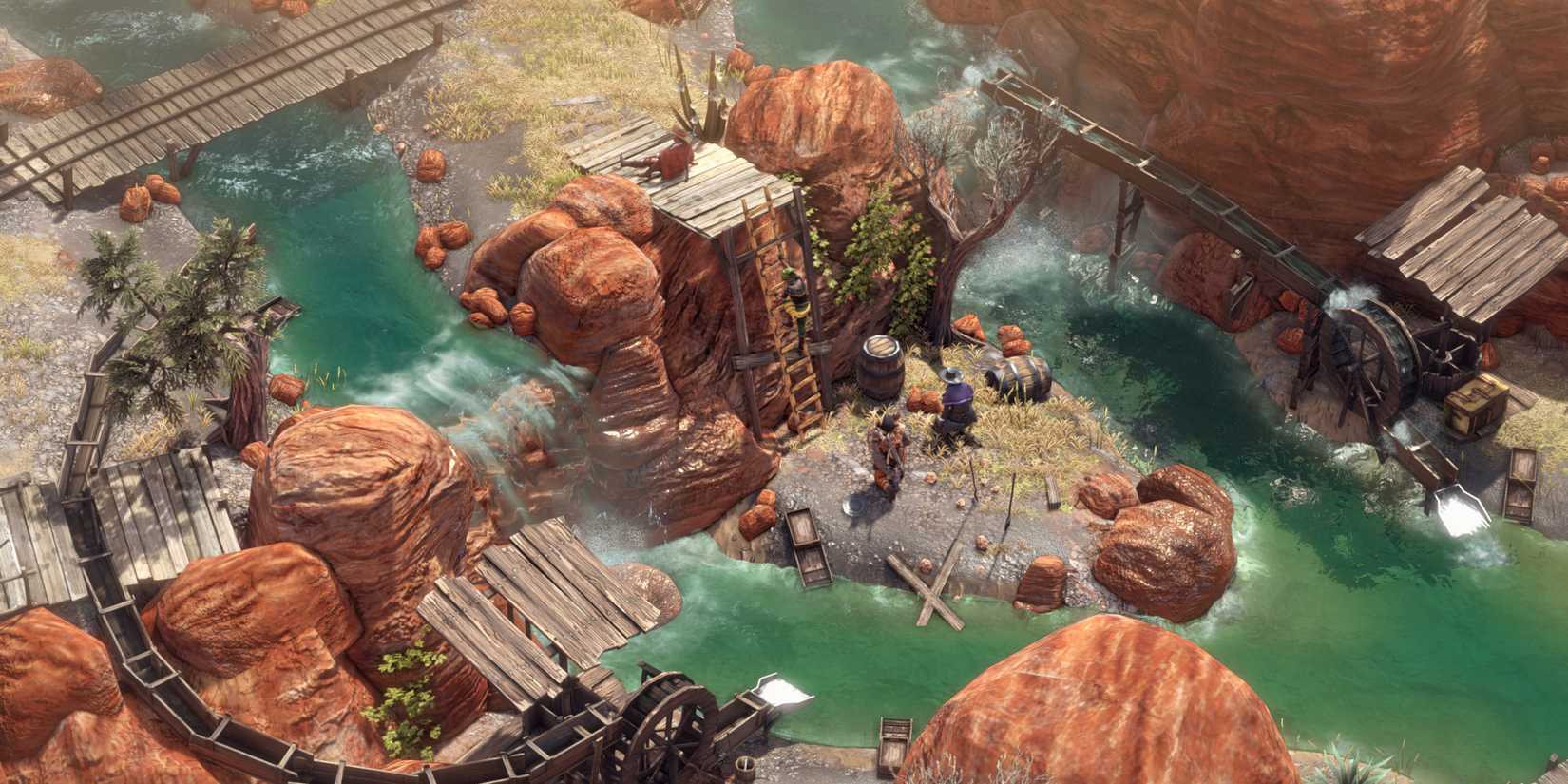 Sneaking up on an enemy in Desperados III
