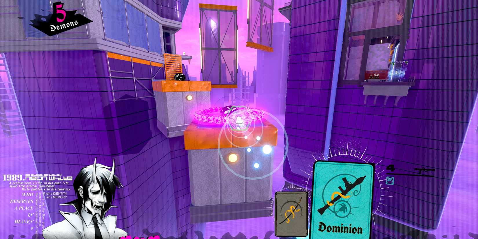 Using the Dominion launcher in Neon White
