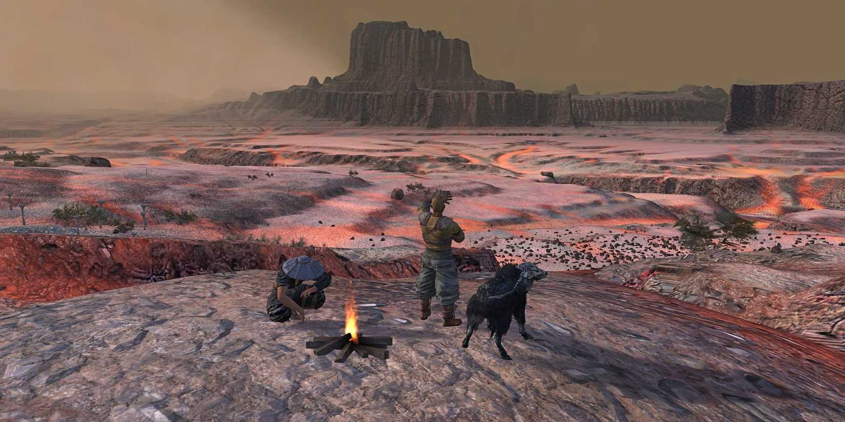 Standing Around a Fire in Kenshi