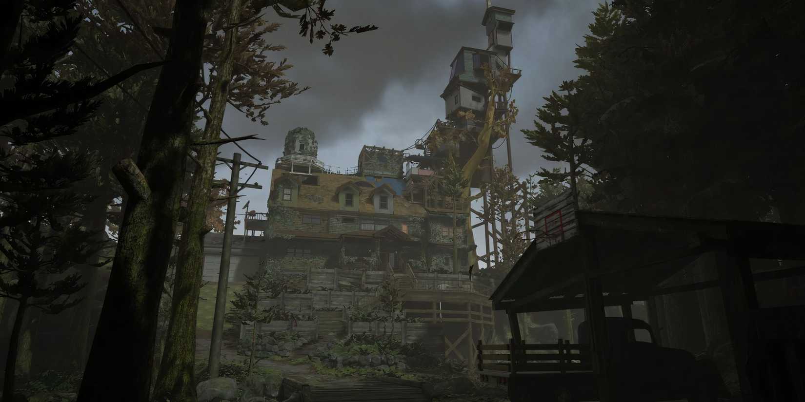 Entering the family house in the beginning of What Remains Of Edith Finch