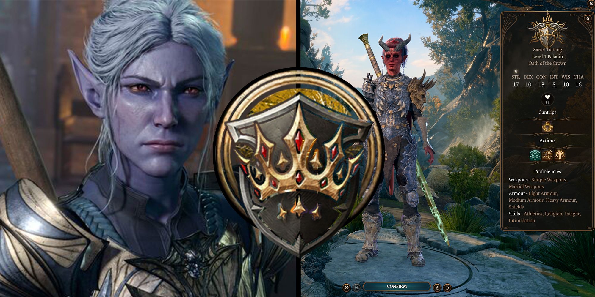 Baldur's Gate 3 Oath of the Crown Paladin and Minthara