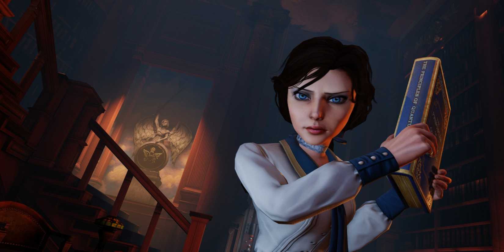 elizabeth holding a book