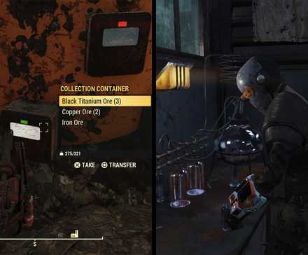 Fallout 76 Black Titanium Player Crafting and Gathering