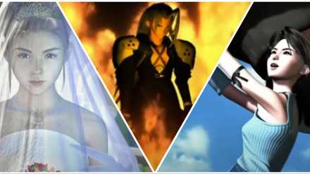 collage of 3 different ff games, including 10, 7 and 8