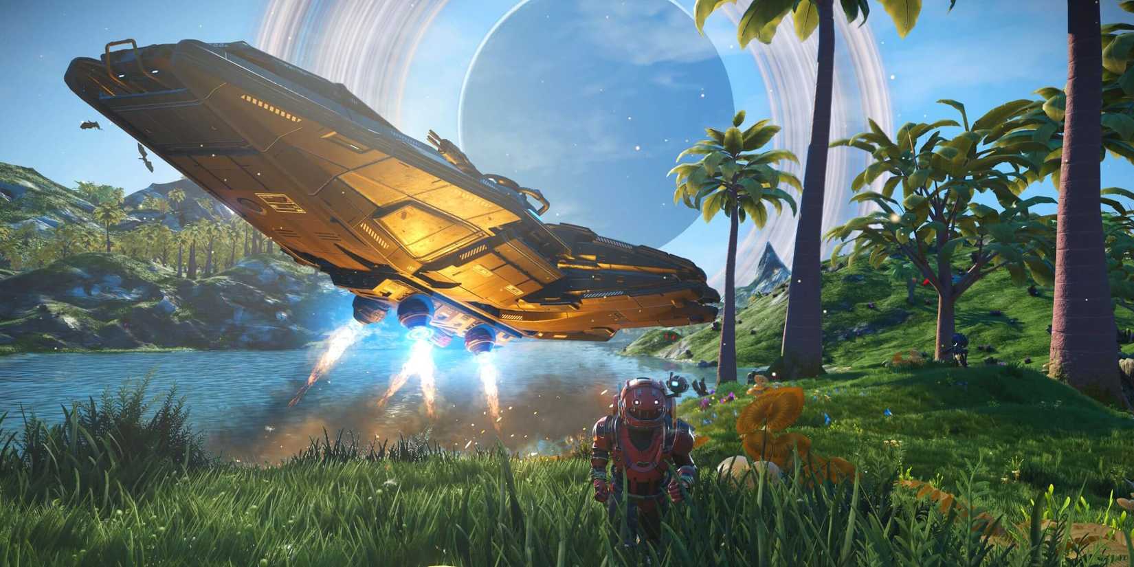 No Man's Sky Voyagers Corvette landing