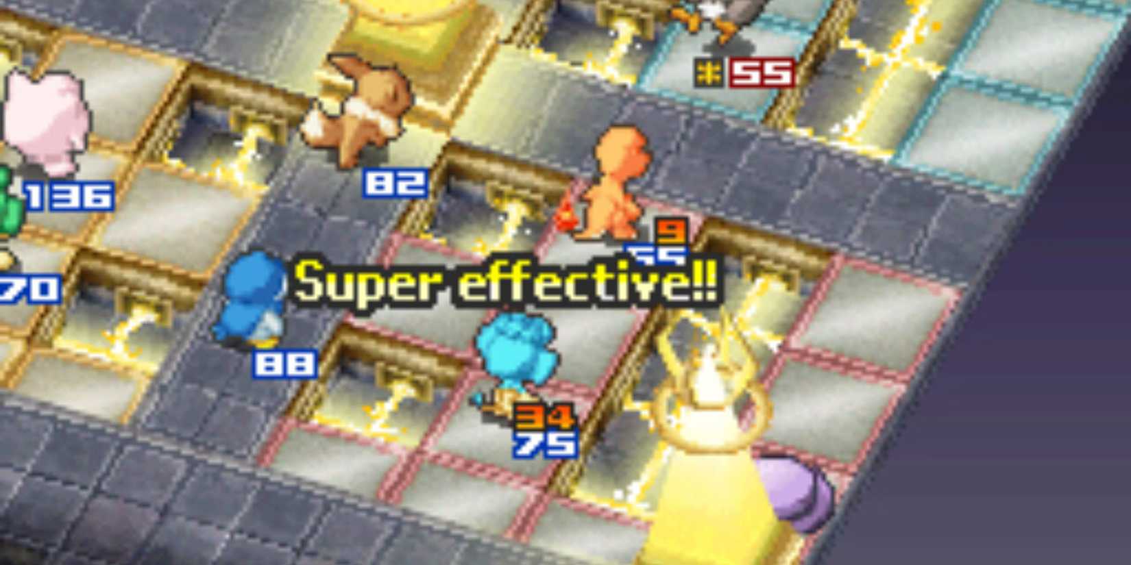 Making a super effective attack in Pokémon Conquest.