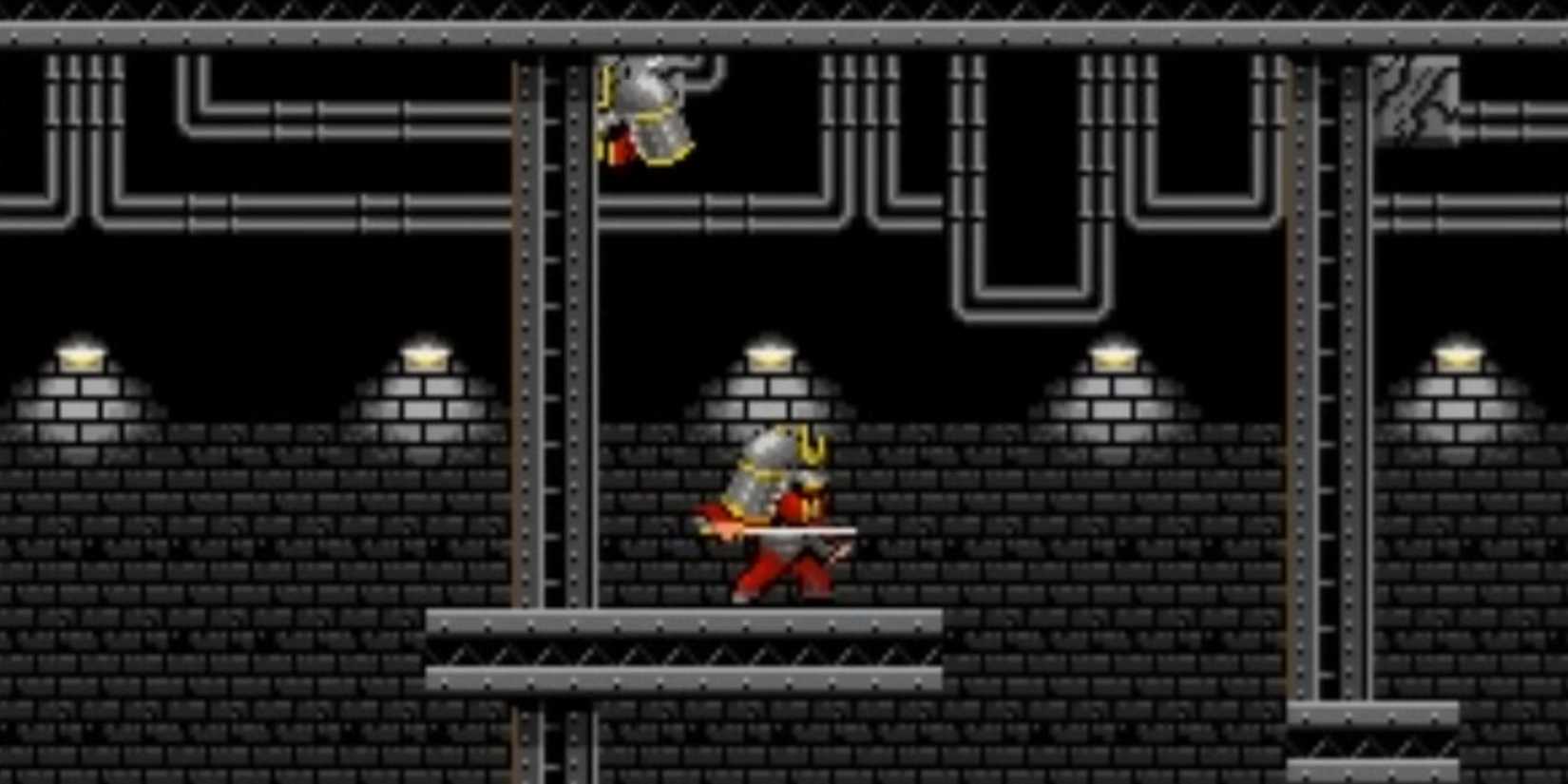 Using the Red Stealth mask in Kid Chameleon