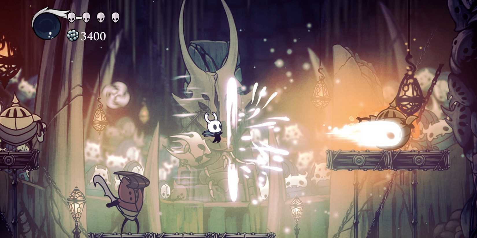 Fighting in the Arena in Hollow Knight