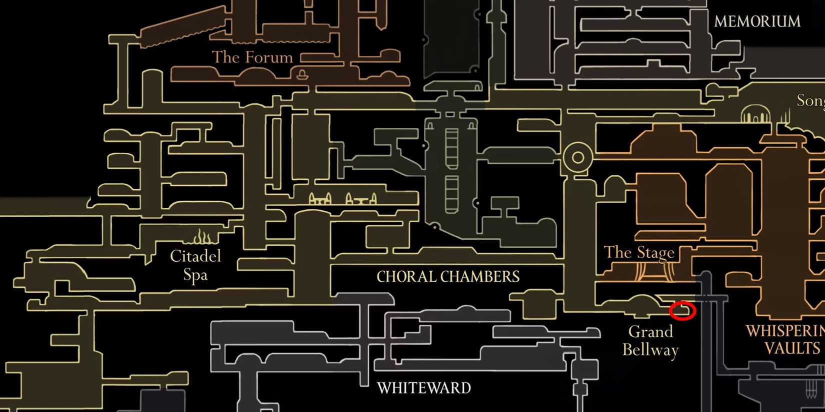19 Hollow Knight Silksong Choral Chambers Map