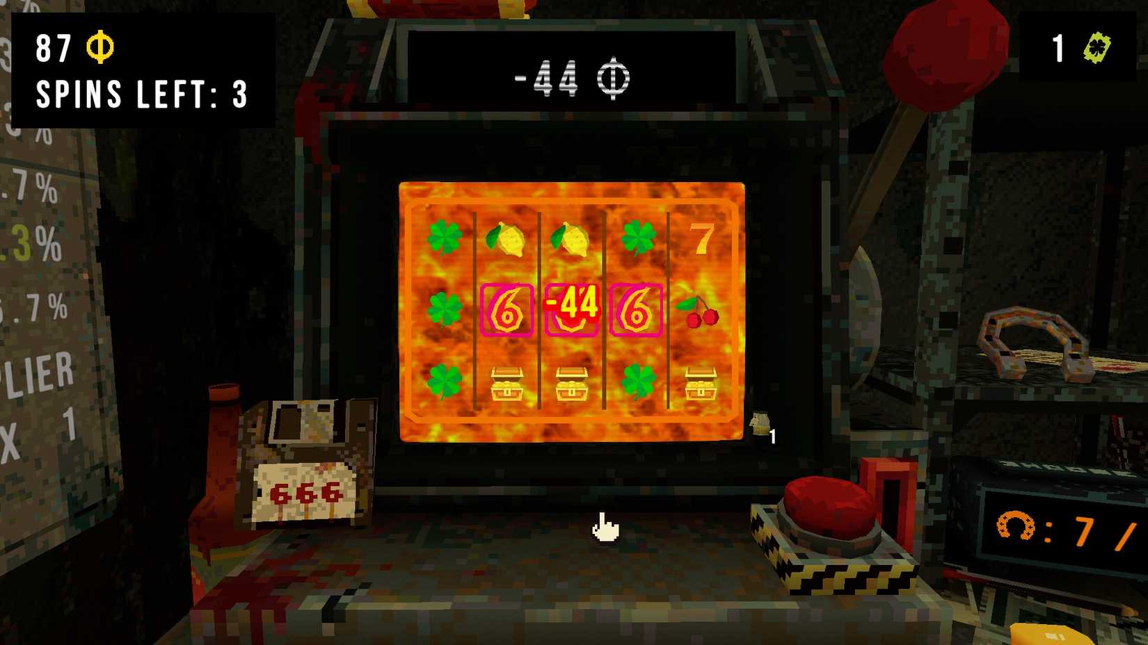 Obteniendo el patrón 666 en CloverPit