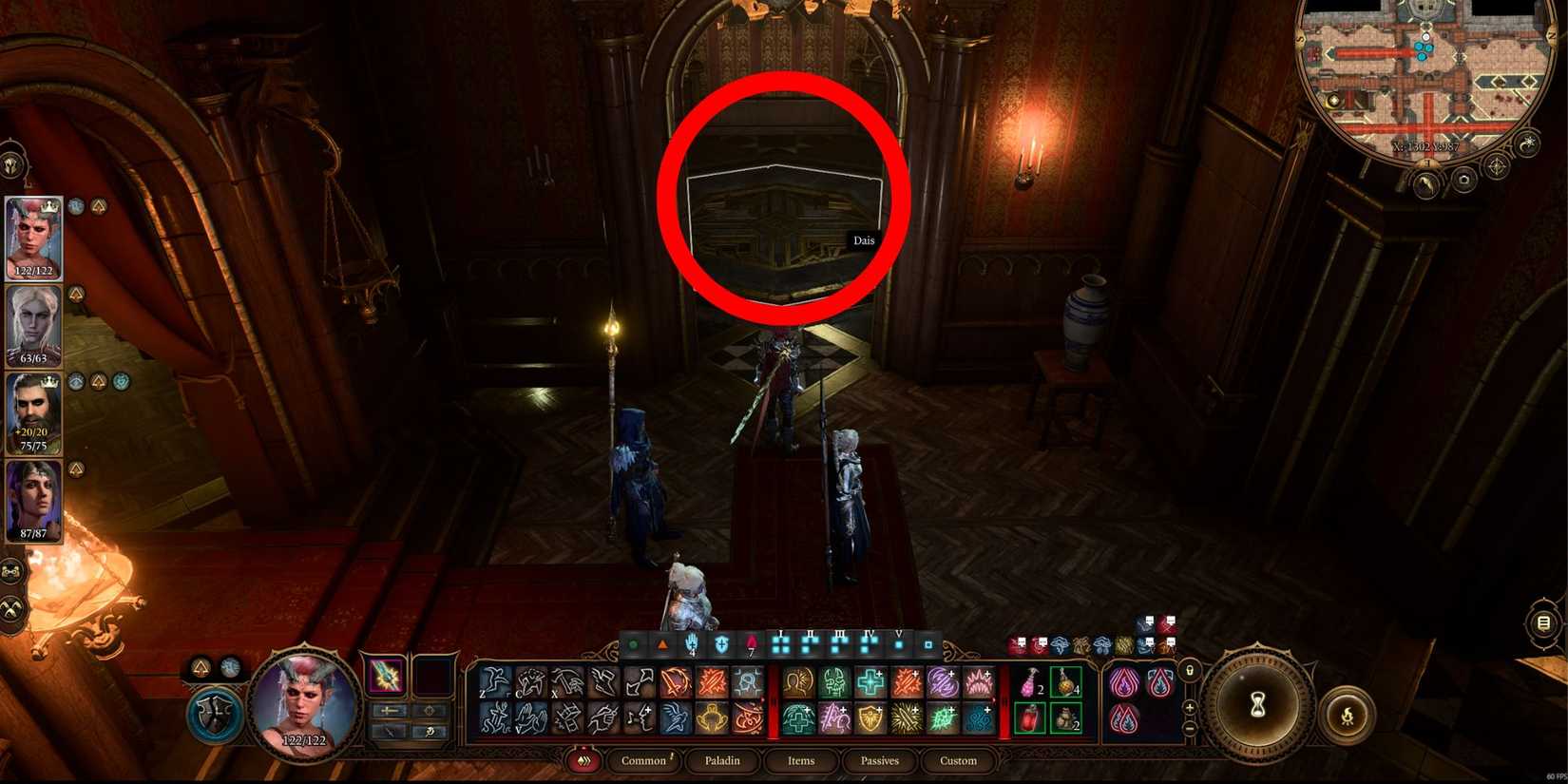 Baldur's Gate 3 Rhapsody Cazador's Palace Dais Location