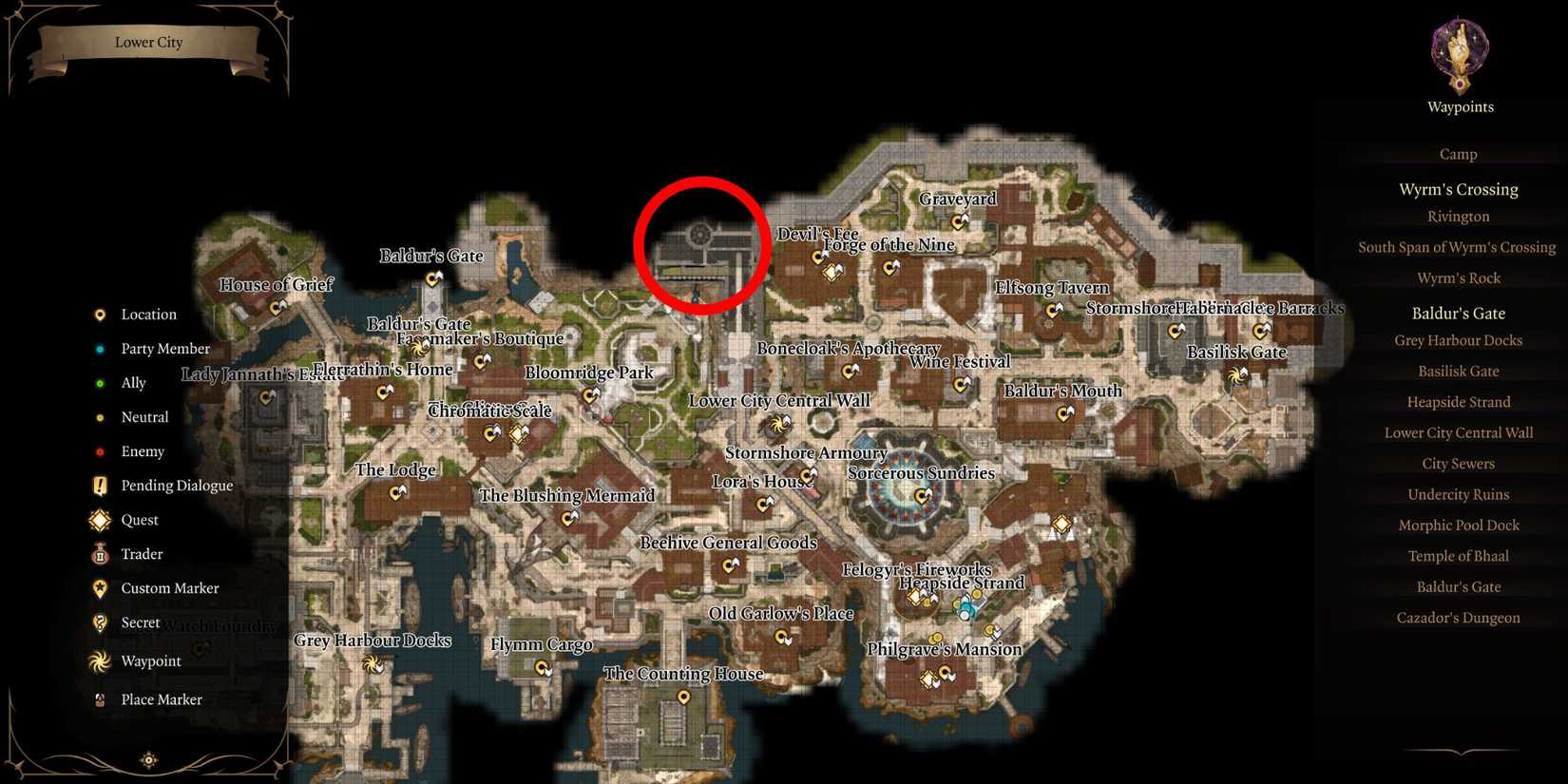 Baldur's Gate 3 Rhapsody Map Location