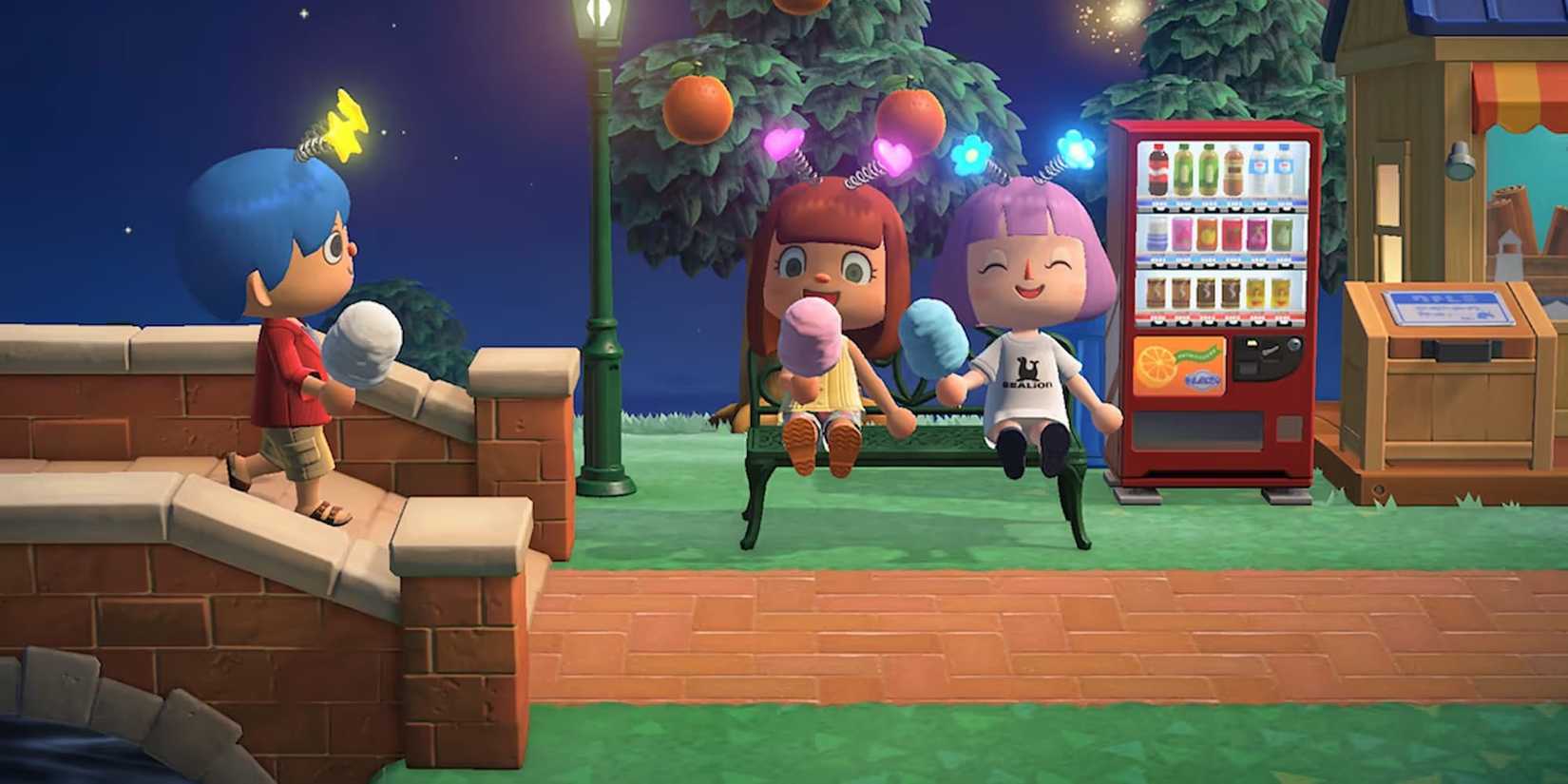 Eating Cotton Candy in Animal Crossing New Horizons