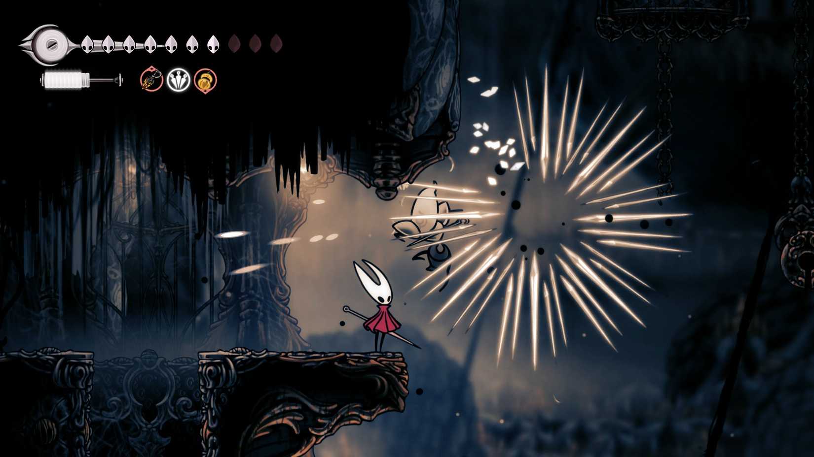 Enemy Hit by Memory Crystal in Silksong