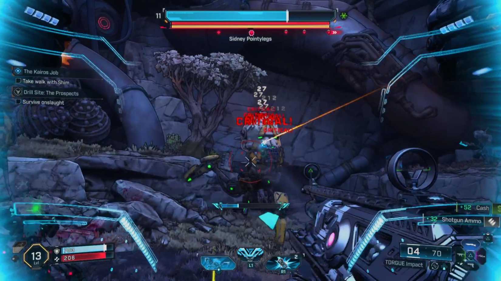 Fighting sidny pointylegs Borderlands 4