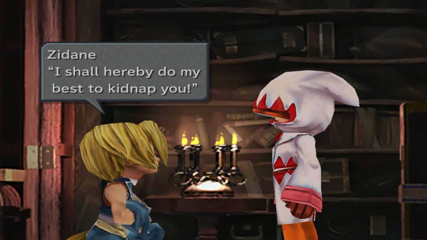 Final Fantasy 9 Zidane kneels before Garnet (1)