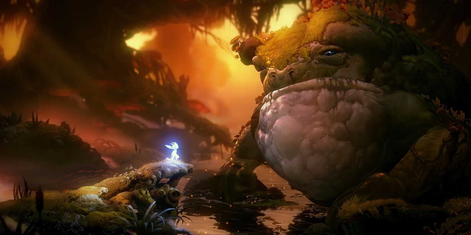 Giant Frog in Ori and the Will of the Wisps