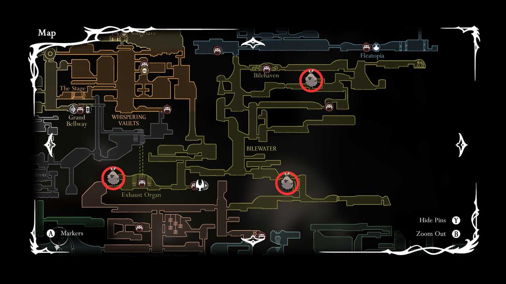 Hollow Knight Silksong Bilewater Fleas