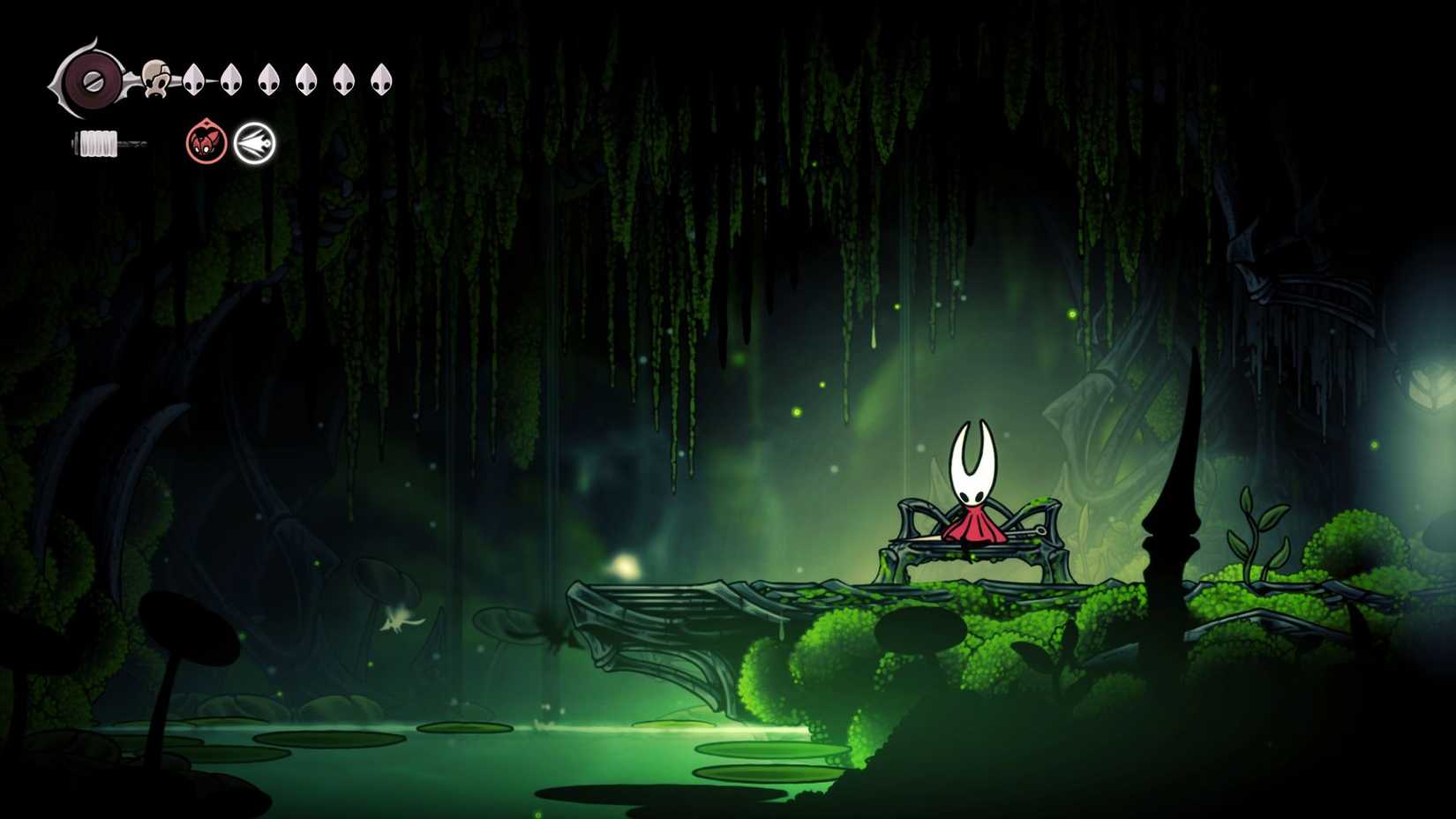 Hollow Knight Silksong Moss Bench