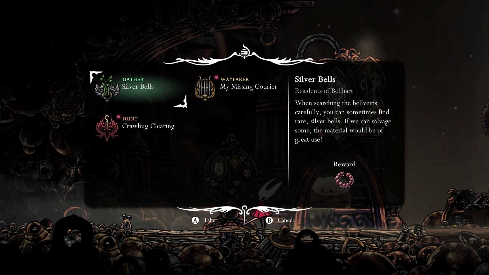 Hollow Knight Silksong Silver Bells Starting Quest