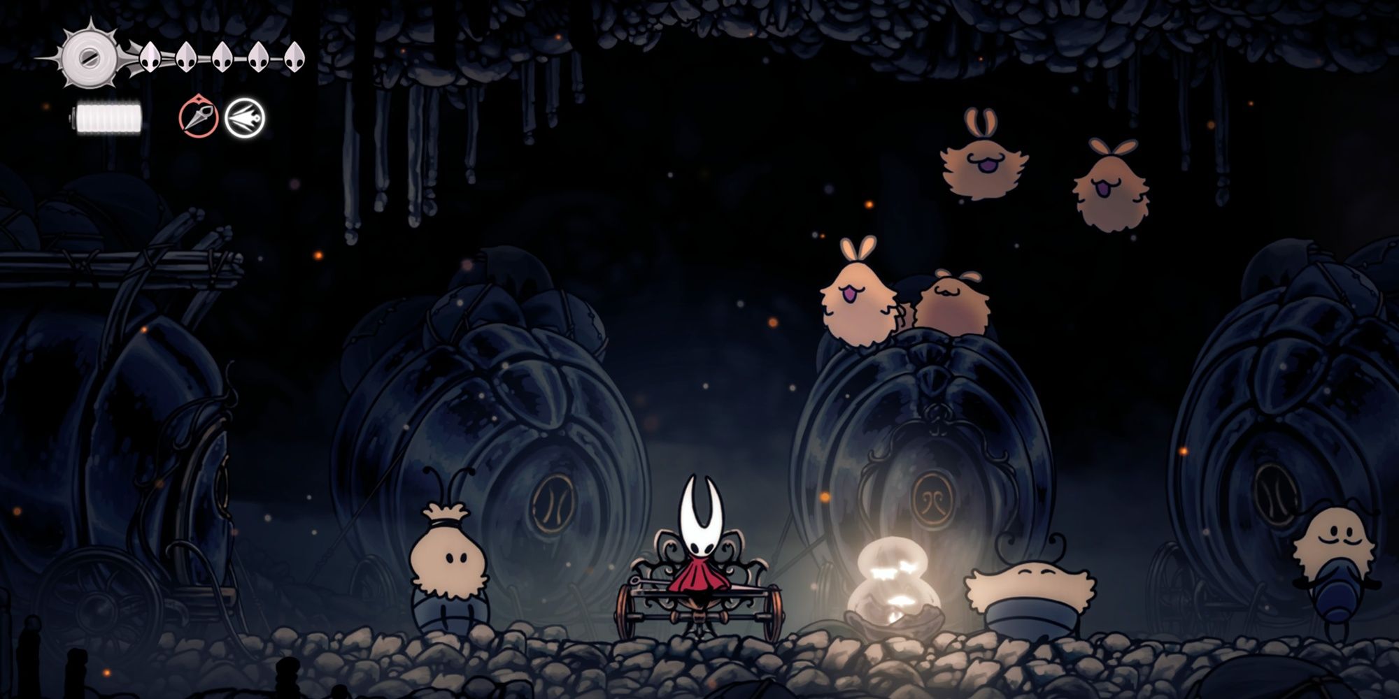 Qigmhua 2 Stück Hollow Silksong Plüsch Figuren - Anime The Lost Fleas Mini Kissen 10cm