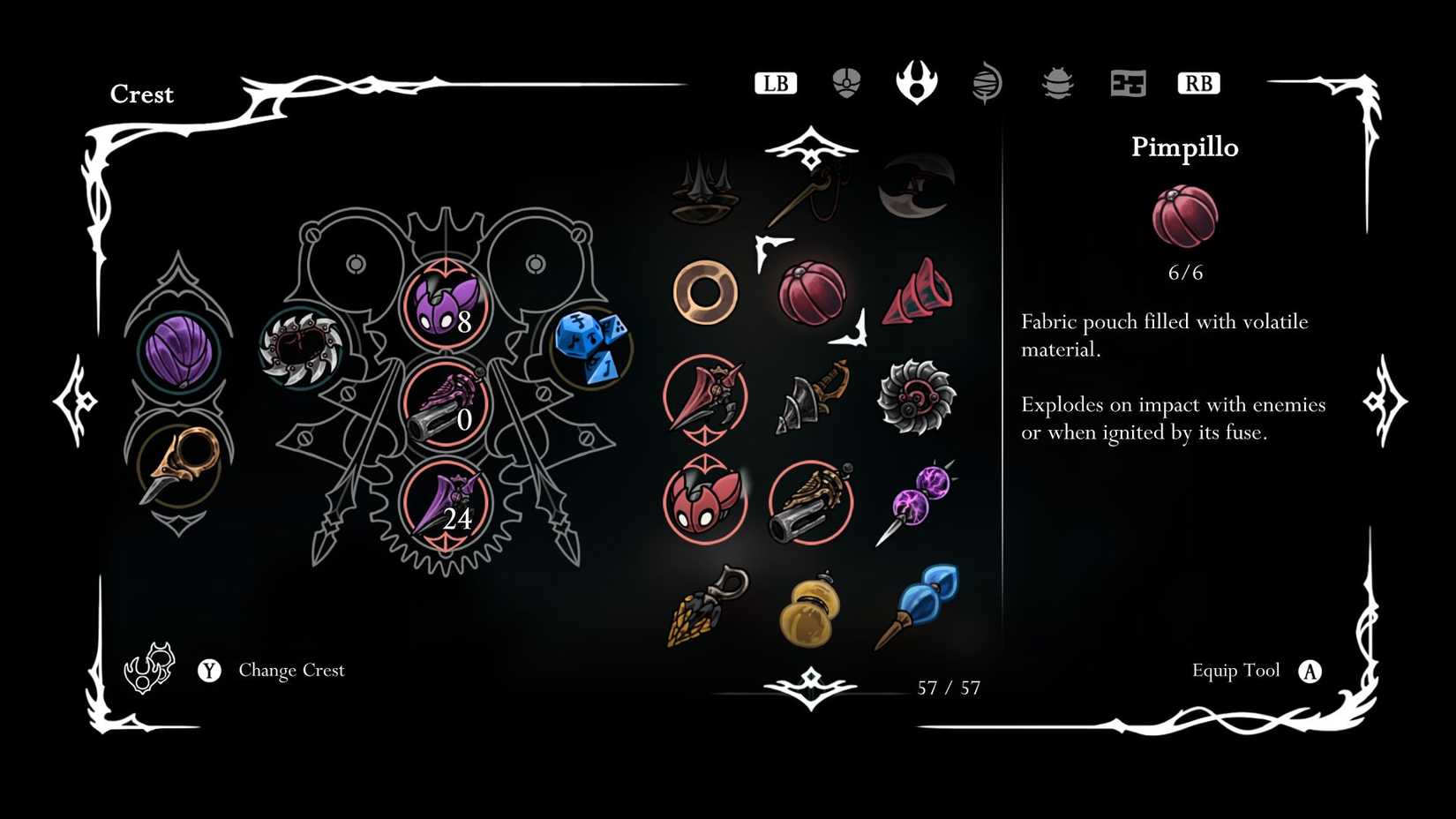 Hollow Knight Silksong Tools Red