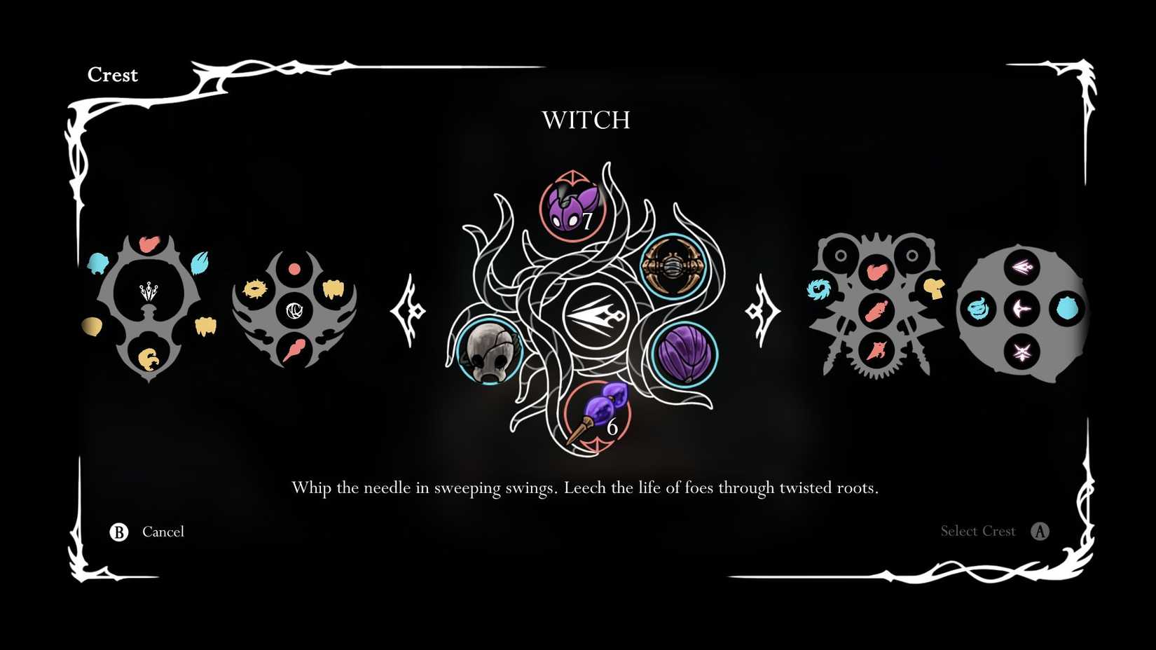 Hollow Knight Silksong Witch Crest