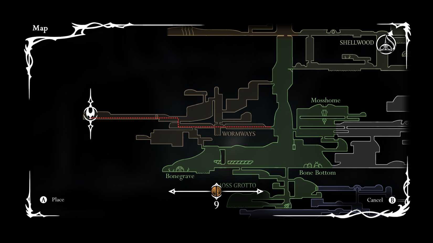 Hollow Knight Silksong Wormways Map