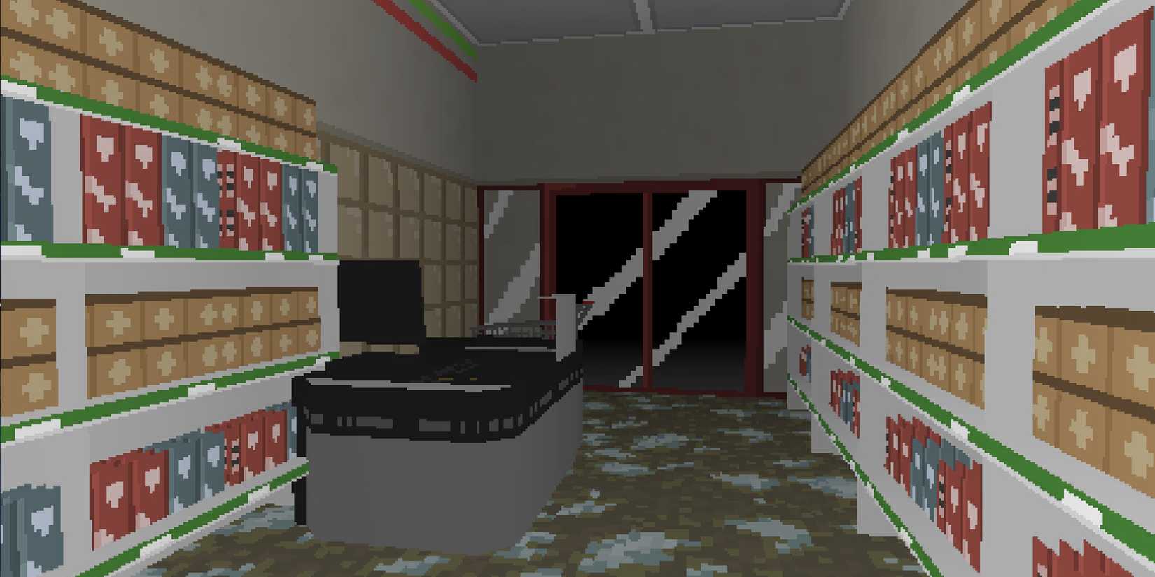 Imscared screenshot of a convenience store, taken from Steam.