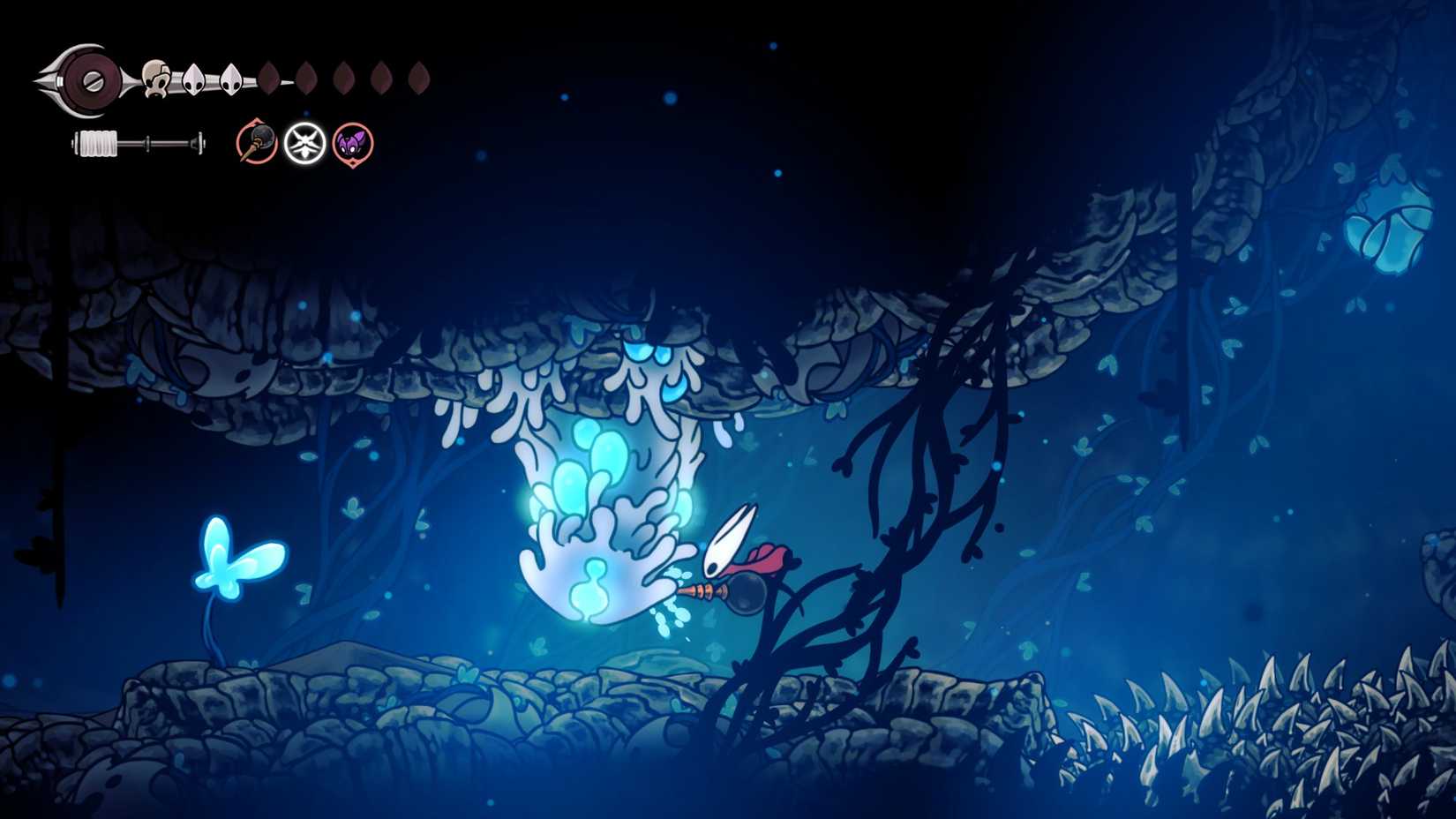 Killing an Enemy with Needle Phial in Silksong