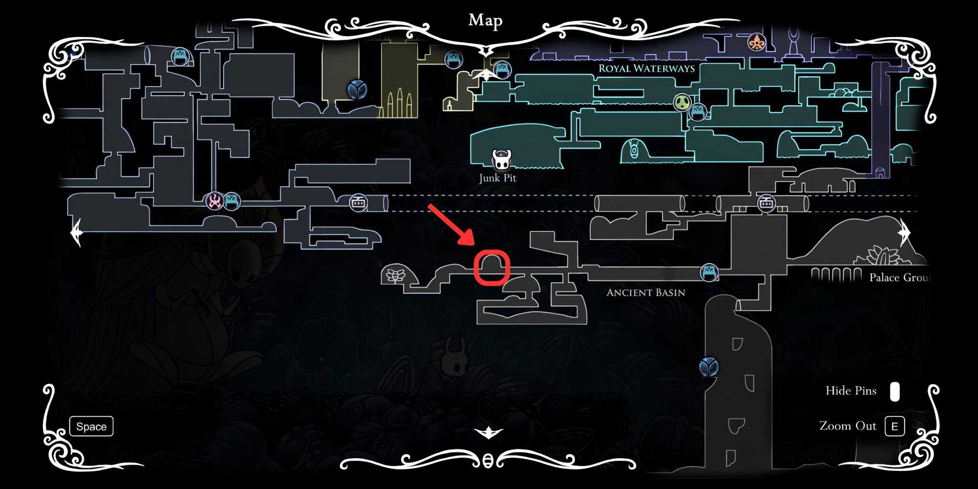 Lost Kin Map All Dream Warriors and Bosses In Hollow Knight