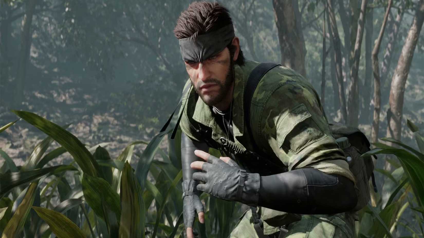 Metal Gear Solid 3 Delta Protagonist Crouches In Undergrowth 